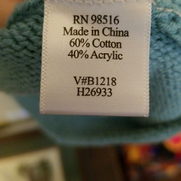 Blue cotton pullover sweater - Picture 3 of 4